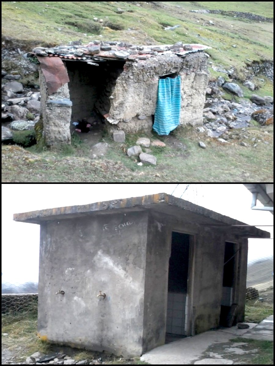 SamaritansPurse's tweet photo. School kids in Bolivia had to use THIS for a bathroom (top)! @SPBolivia worked to change that! #worldtoiletday https://t.co/ZE7edCPAUi