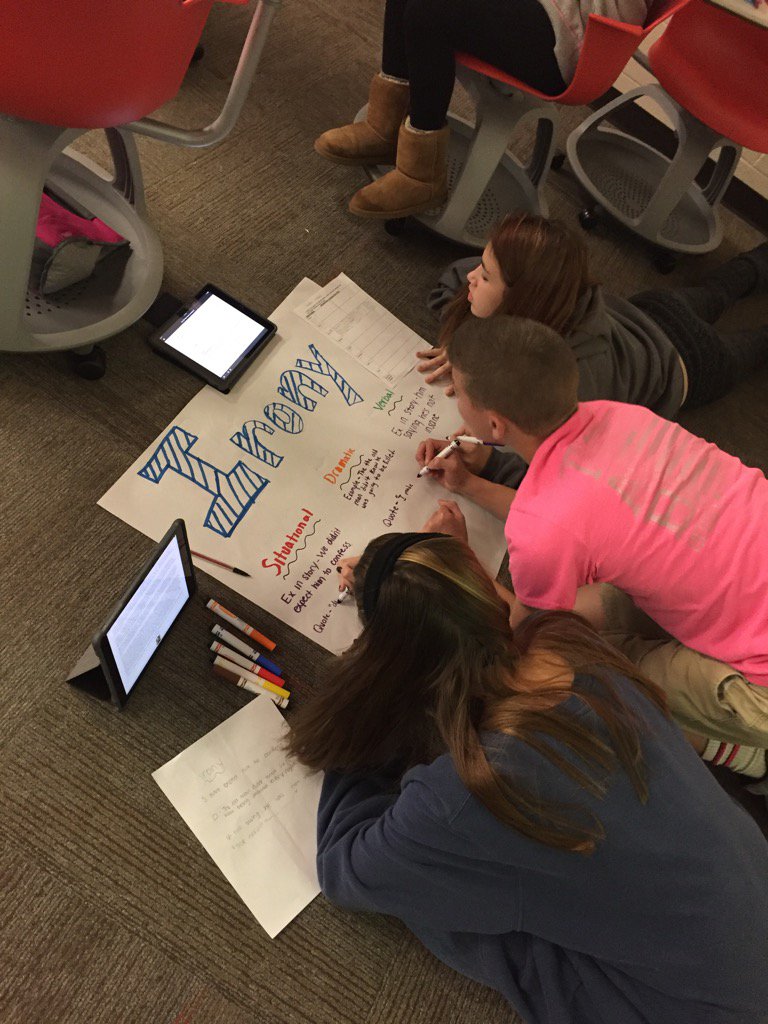 Identifying literary devices within "The Tell-Tale Heart". #onceacard #ridgepride