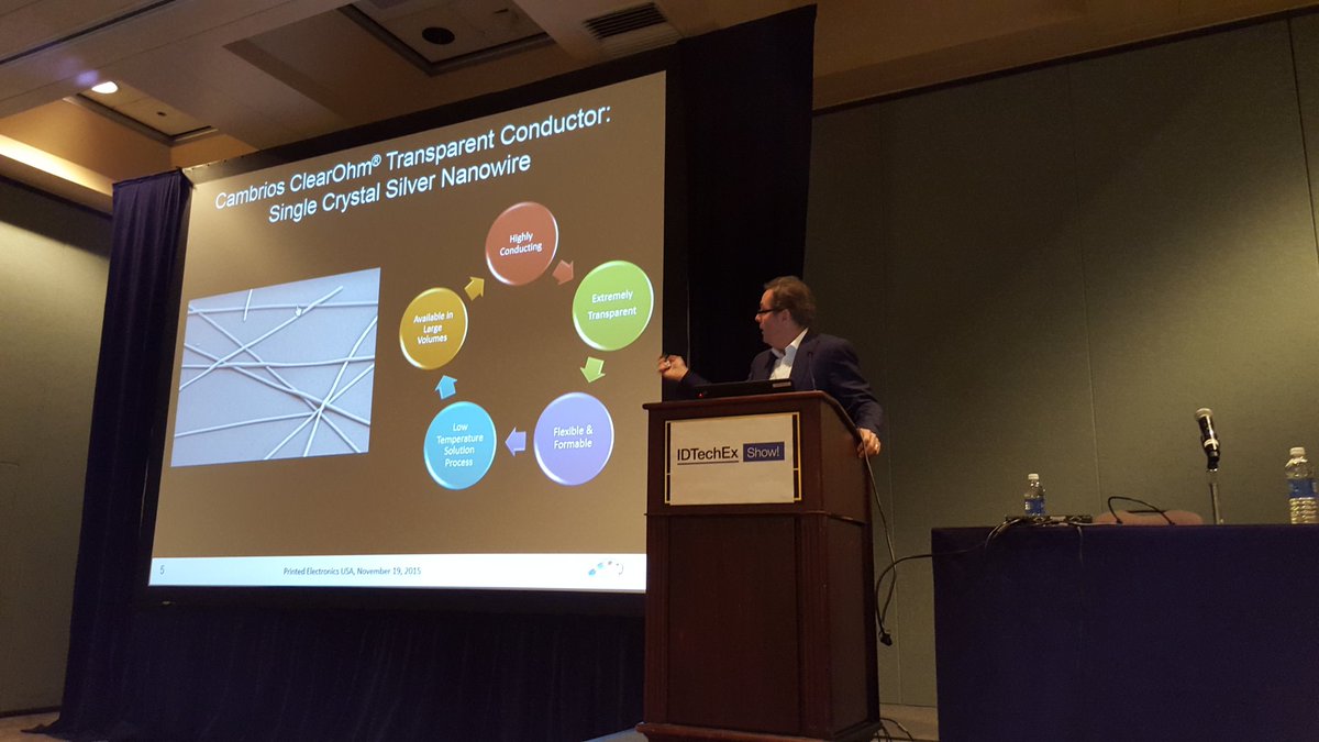 leavcom's tweet photo. Cambrios CEO John  LeMoncheck elaborates on silver nanowire technology: https://t.co/IMyyRHrQIV