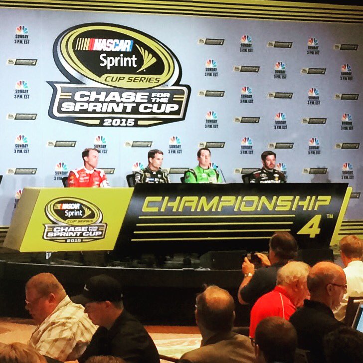 HaasFactoryTeam's tweet image. #Championship4 address the media in Miami. #4TheCup