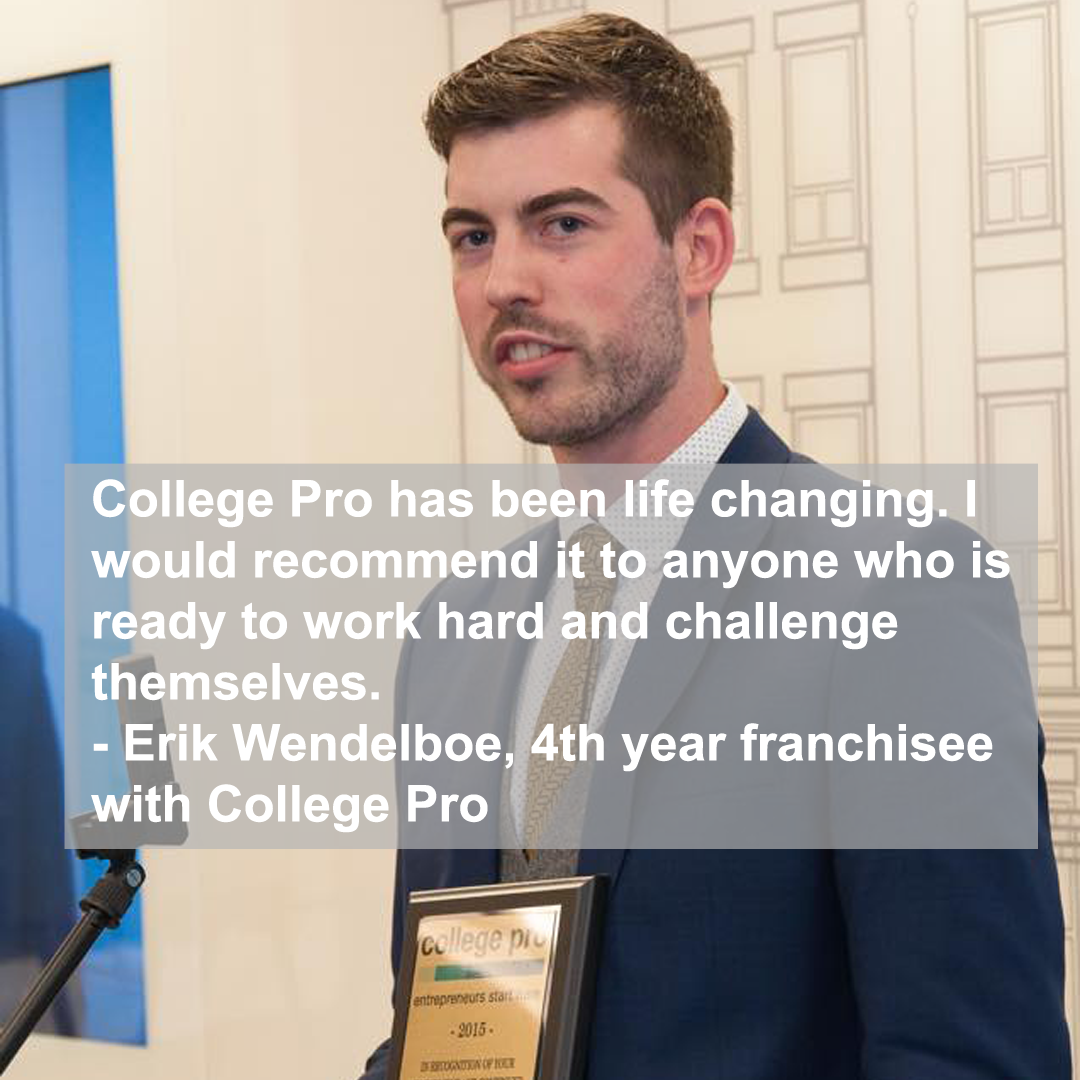 GoCollegePro's tweet photo. Going into his 4th yr as an FM, Erik shares his thoughts about the #CollegePro Experience. #student #job #FeaturedFM https://t.co/pnuQospHgA