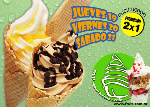 FrutsWaffles's tweet photo. Arranco la #promo 2x1 en @FrutsYogurthela , no te la pierdas. Te esperamos en Rodriguez 472. https://t.co/thO7Mb9xGY