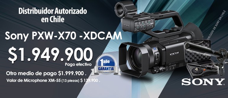 TodoDigital's tweet image. Oferta Imperdible - Sony PXW-X70  + mas Microphone XM-5513  $ 1.949.900 pago en efectivo . Cotiza con Nosotros