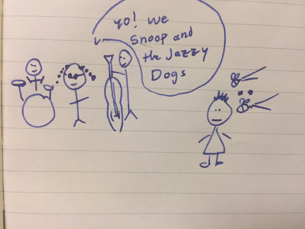 Chimmichung6's tweet photo. Dream: Terrorized by bees and a performance of Snoop Dog's new jazz band https://t.co/uBkKxjEnbe