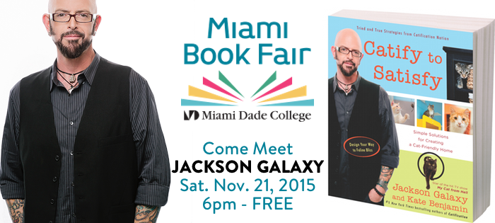 JacksonGalaxy's tweet image. Really looking fwd to this Saturday #TeamCatMojo #Miami! #CatifyToSatisfy buff.ly/1QHY4Hh