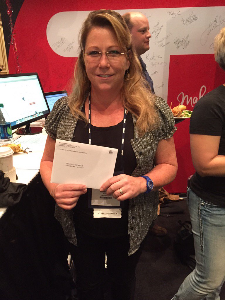 tsheets's tweet image. Congrats to our $50 raffle winner,  Melody! 🎉👏🏼👏🏼 #SleeterCon #MakeYourMark