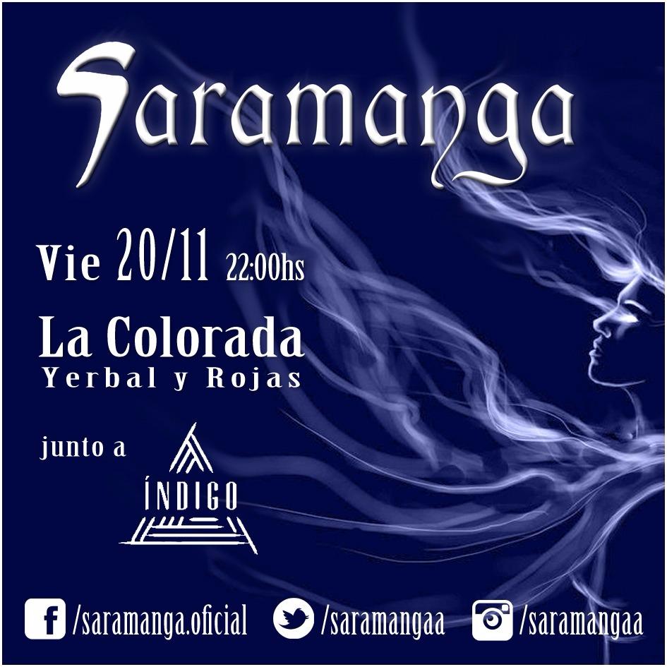 Saramangaa's tweet photo. Este viernes desde 22.30hs en LA COLORADA  yerbal y rojas. Saramanga Amaru  Indigo en una noche a puro rock! Venid! https://t.co/bWgzRe1lOX