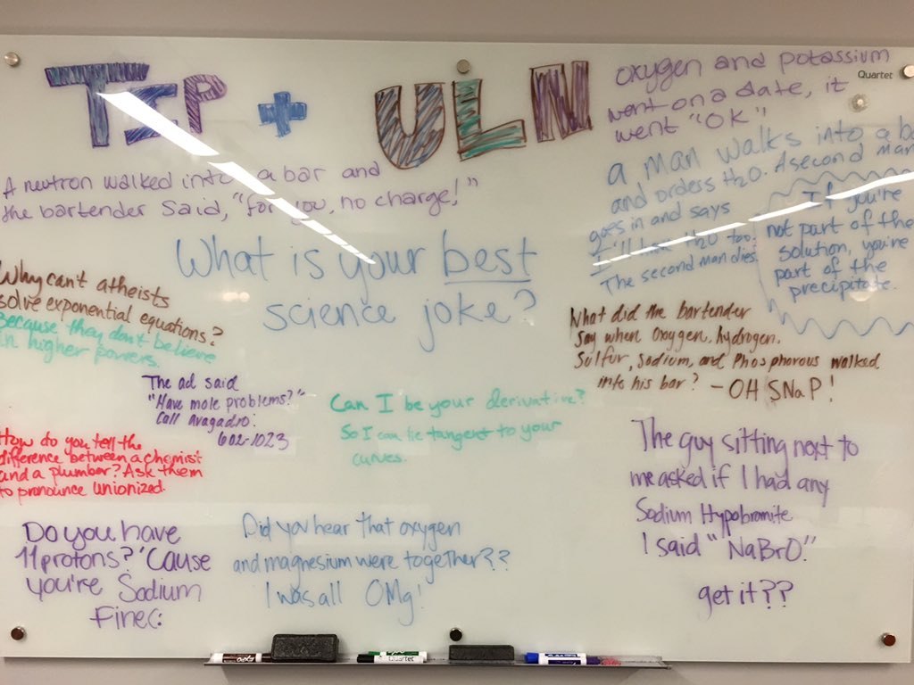 tipscholars's tweet photo. A lot of great science jokes! #tipqoftheday #UT18 #UT19 #tipadvising #tipscholars https://t.co/tK8PkrShvL