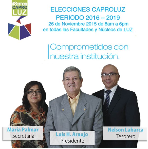 somoscaproluz's tweet photo. Ellos son nuestros candidatos de la #Lista1 para las elecciones de #Caproluz 2016-2019 https://t.co/PR2gK3xXD5