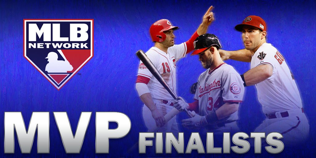 MLB's tweet photo. Goldy, @Bharper3407 or Joey Votto: Who takes it home? 

NL #MVP revealed tonight at 6pm ET: https://t.co/f7fpsJQsKX https://t.co/hH8br8pgyC