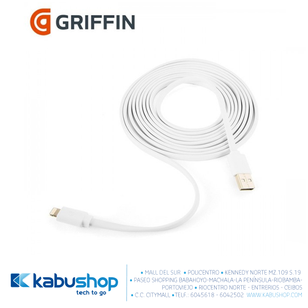 kabushop's tweet photo. No pierdas tu oportunidad de tener el #FlatCable #Griffin de 3 metros para #iPhone5s que encuentras en @Kabushop. https://t.co/lM2P3uXdtI