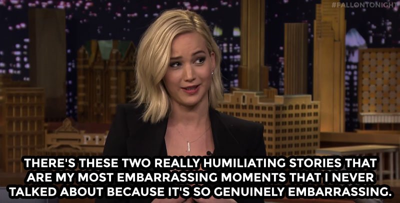 FallonTonight's tweet photo. The statute of limitations on humiliation is up! Jennifer Lawrence shares mortifying moments https://t.co/oiZWBWpQL4 https://t.co/WMuqIxn0vE