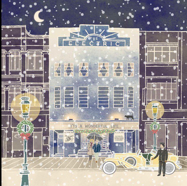 Gorgeous Christmas card showing #TheElectricCinema in Birmingham love #artdeco and very much #boxofdelights era