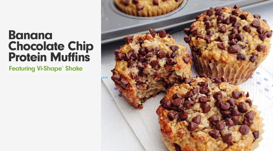 ViShapeShake's tweet photo. #ViRecipes Indulge without guilt! These Banana Choc Chip Muffins pack a protein punch: https://t.co/O6eZR5JN00 https://t.co/Adbw1Copa6