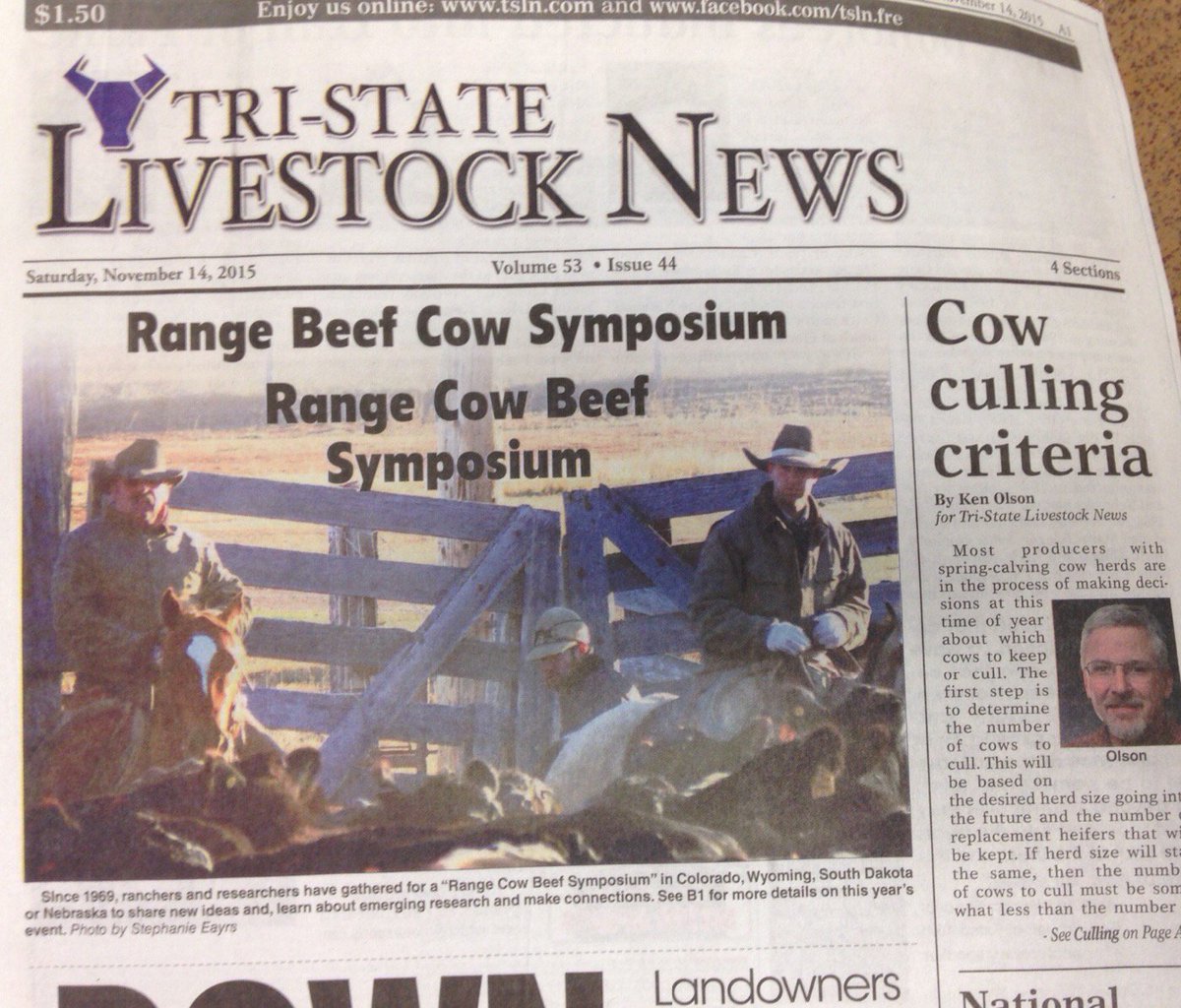 Thanks for the coverage <a href="/TSLivestockNews/">Tri-State Livestock News</a> #RangeBeef