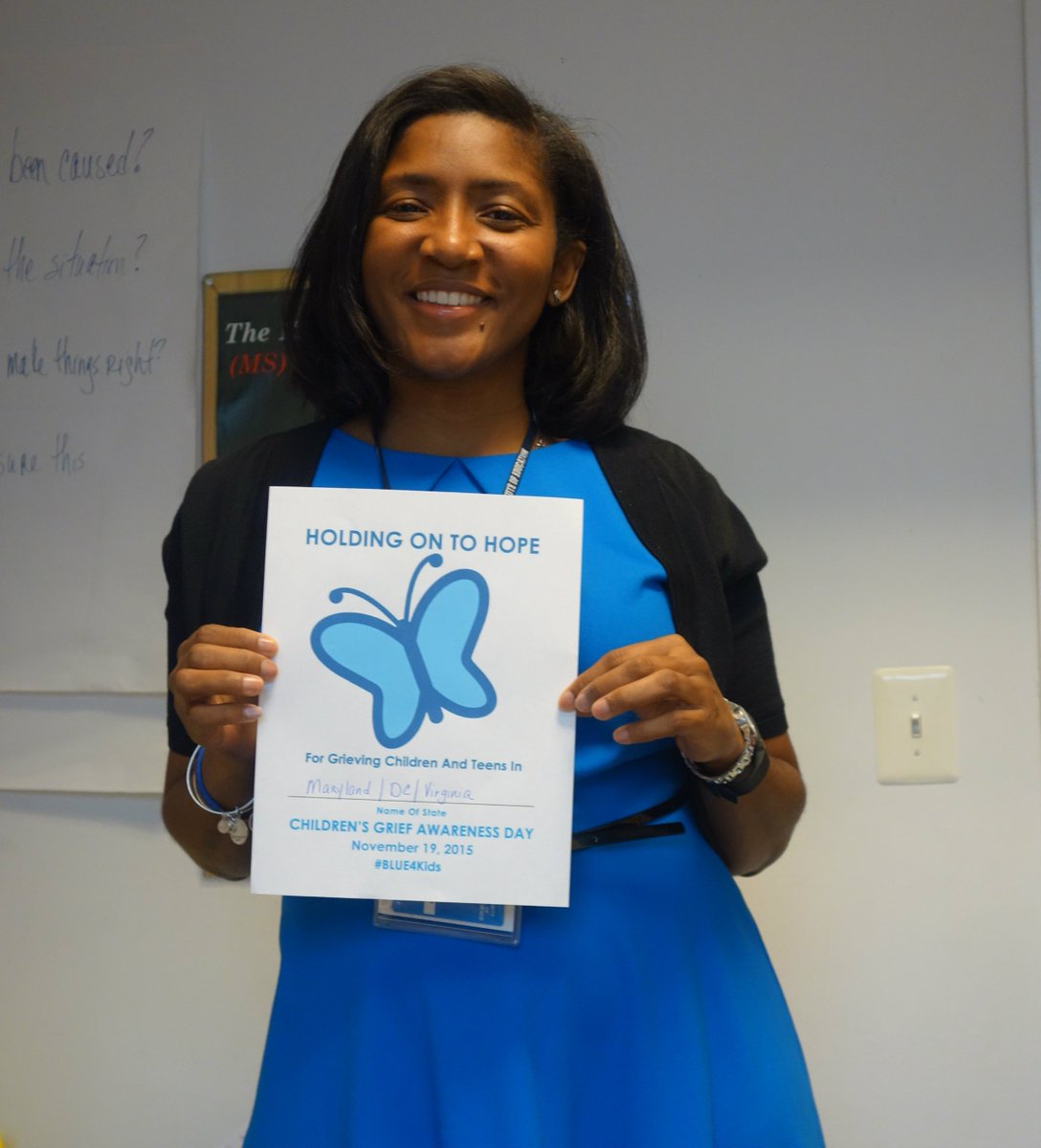 Carlettahurt's tweet photo. #BLUE4Kids Showing my support for @ALEGACYLftBhind and #ChildrensGriefAwareness https://t.co/rfDb527jBl