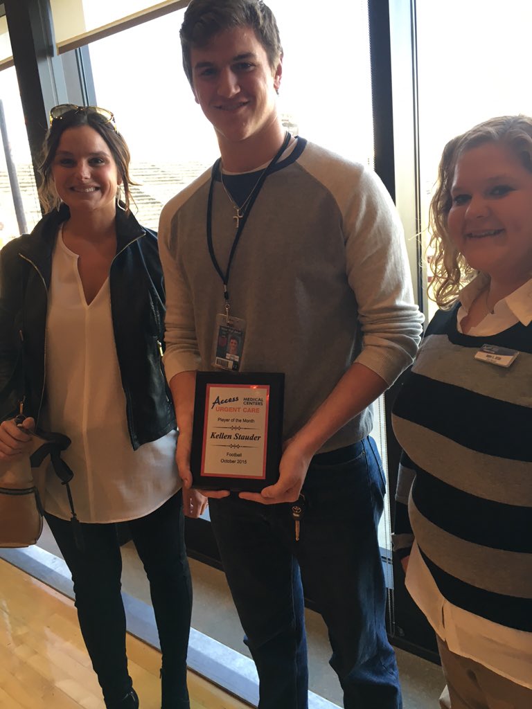 Union_Athletics's tweet image. Congrats to @UnionFootball player, Kellen Stauder, on being awarded the @accessmedlab #studentofthemonth!
