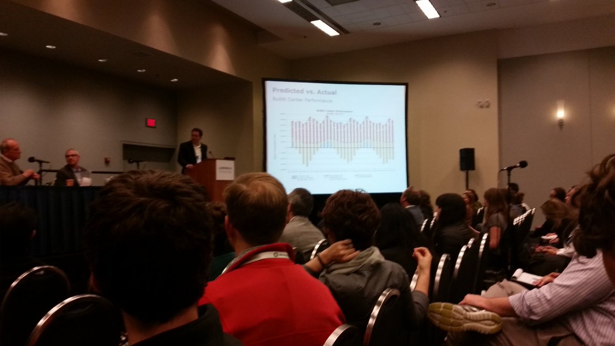 RexHamre's tweet photo. Truly informative, fun, energizing session on the #LivingBuildingChallenge Bullitt Center. EUI of 10! #Greenbuild https://t.co/Avm5IFA8xI