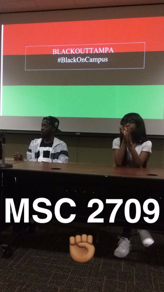 BLACKOUTTAMPA's tweet photo. What does it mean to be #BlackOnCampus https://t.co/VGUi50uX5B