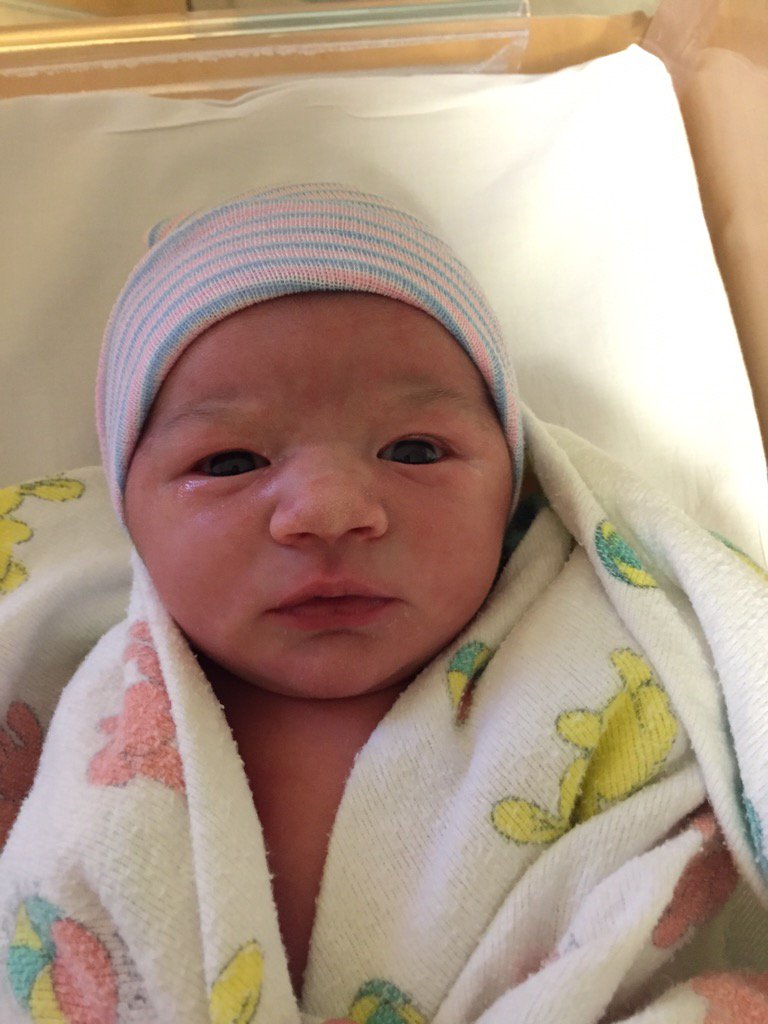 Harper Ana Alvarez has made her presence today weighing 8lbs 4oz and length of 19 1/2 Happy birthday Harper! 