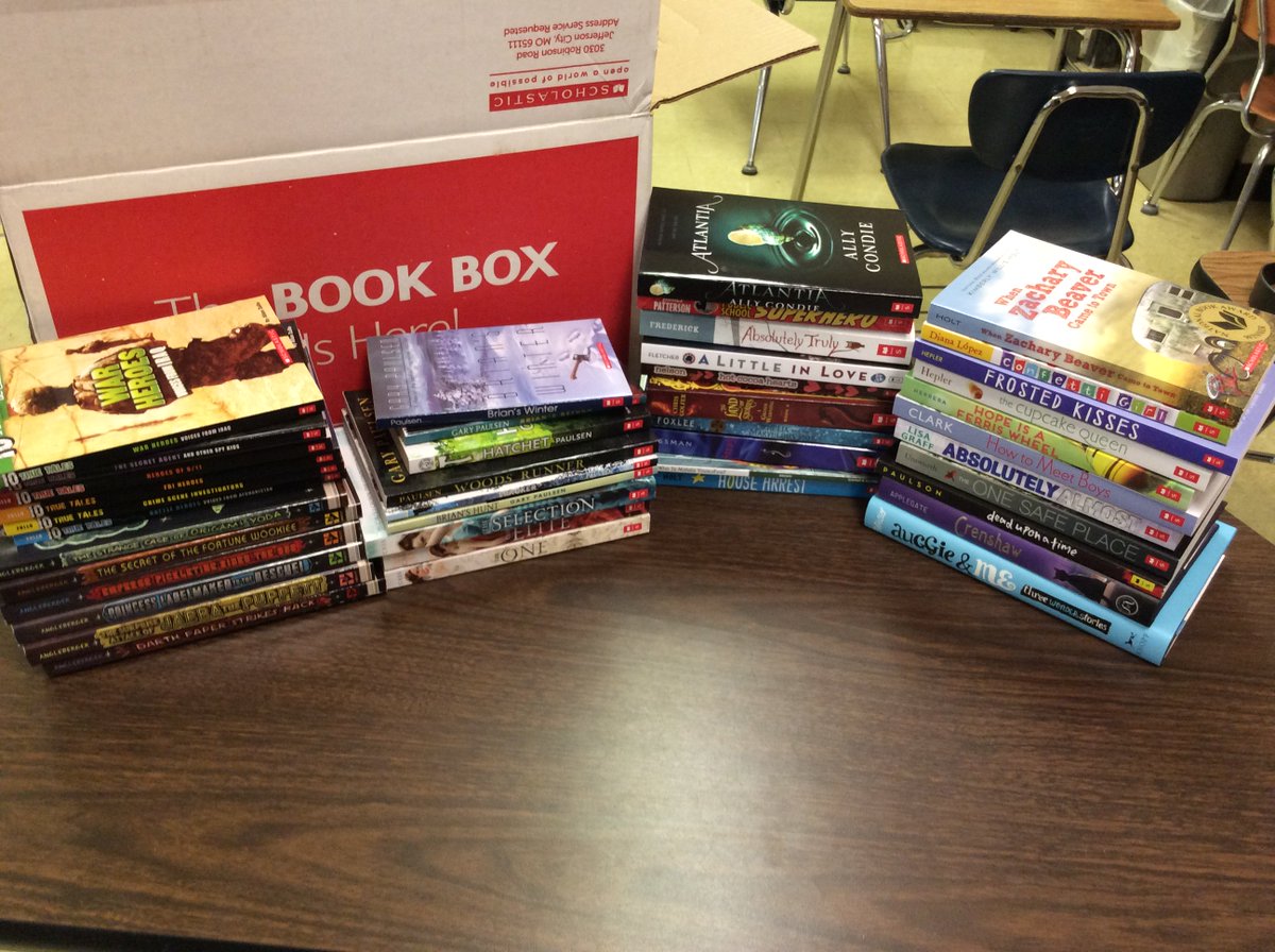 seankarsten's tweet photo. With coupons and bonuses I was able to get 42 books with my $100 @Meemic grant. @Scholastic #MeemicPossible https://t.co/YQtFNSwdlo