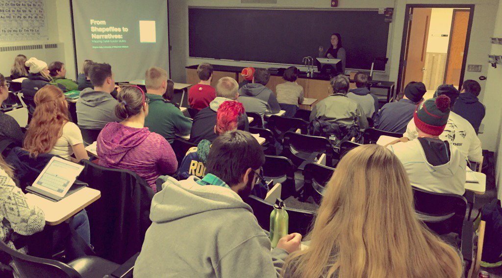 uwecgeography's tweet image. Thanks to Meghan Kelly for delivering an excellent #GAW2015 presentation about mapping Syrian border experiences!