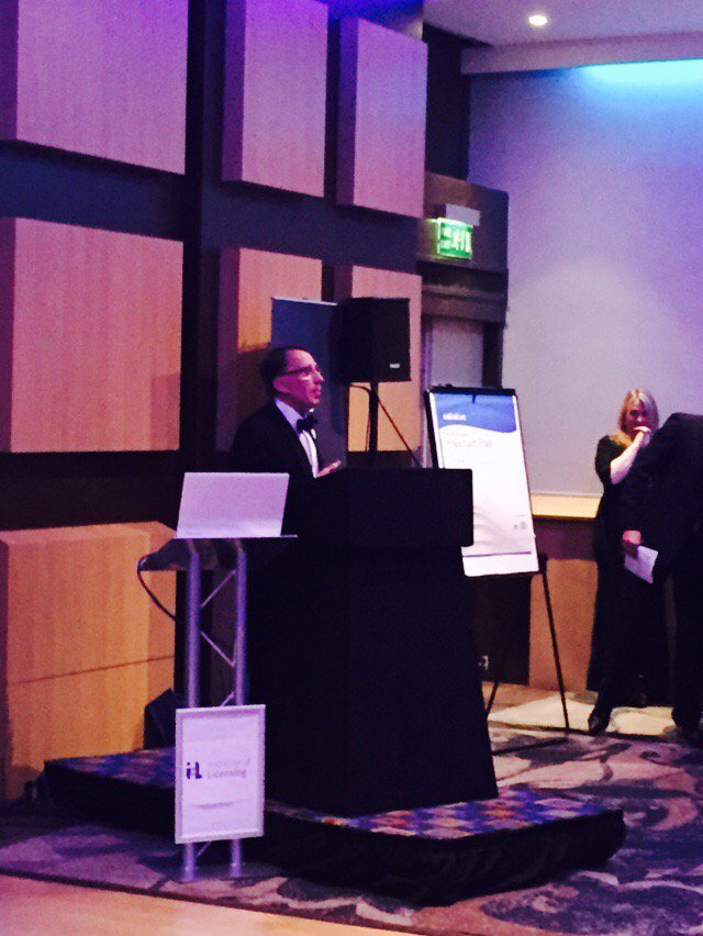 Instoflicensing's tweet photo. Roger Butterfield is presented with a well deserved recognition award from the IoL #NTC15 https://t.co/YsmLAmEUlH