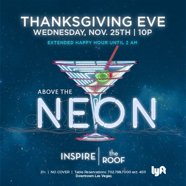 Drink responsibly with #lyft. Download the <a href="/lyft/">Lyft</a> app and use code ‘INSPIRELV” to get your first ride free up to $20!