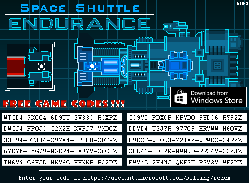 wssensations's tweet photo. @notquitefrodo 2nd batch of codes for Space Shuttle Endurance! Please share!  https://t.co/caNV21uXea https://t.co/UCDRZBnO9i
