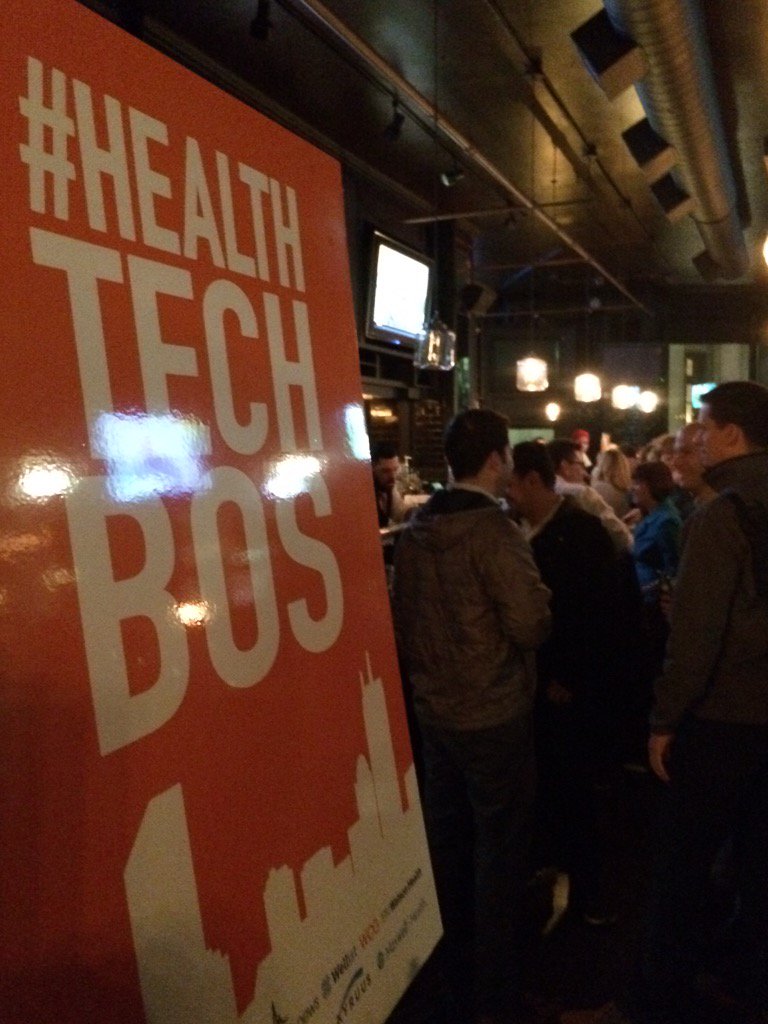 robcroninNY's tweet photo. Great crowd of #digitalhealth devotees at first ever #HealthTechBOS Meetup - Kudos to our founder @agbond!!! https://t.co/B6SCztskHO