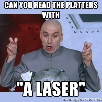 300DataRecovery's tweet photo. No, you can't read a failed hard drive's platter using "a laser." But we have other methods :) #datarecovery https://t.co/P2BaLWzbca
