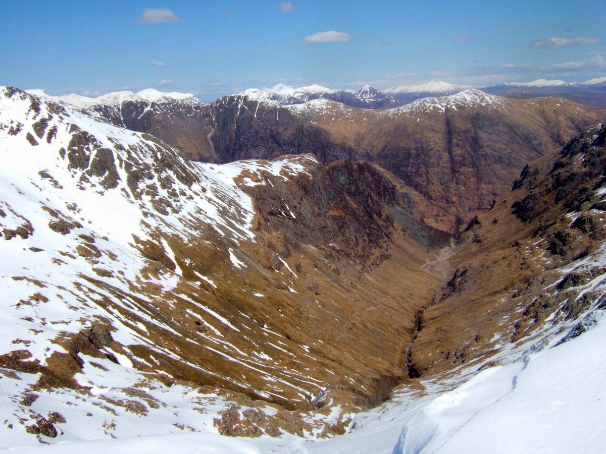 Will say good night with Tour Scotland Winter photo of Lost Valley, Glencoe on ancestry visit to Scottish Highlands