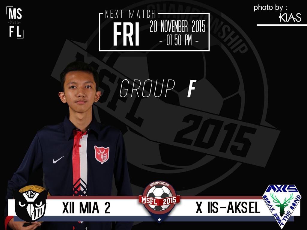 osismisa's tweet photo. Inilah pertandingan ketiga #MSFL2015 yang akan dilaksanakan antara 12 MIPA 2 dan 10 IIS-AKSEL https://t.co/KO17H1qhI0