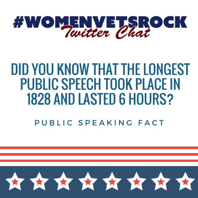 Public Speaking Tip #WomenVetsROCK