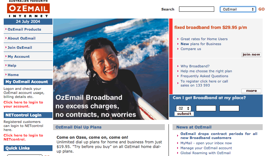 yeah_nice's tweet photo. Back in the day: OzEmail, 2004 https://t.co/IIGphd8boB