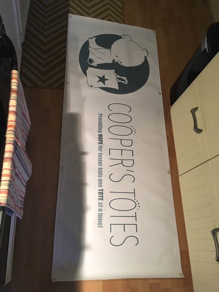 CozyTotes's tweet photo. We're getting ready to meet some Burbank locals in a few weeks! Our new 6ft banner is ready! #nonprofit #LosAngeles https://t.co/MxMGJ2Hj5u