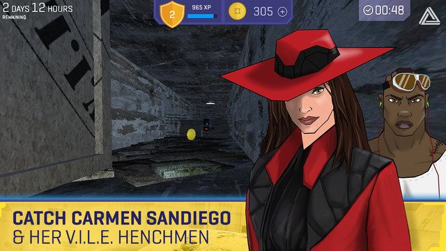 jendudley's tweet photo. Carmen Sandiego is finally inside an app and I COULD NOT BE MORE EXCITED. https://t.co/sT99FOh3Hi @alisonsandy https://t.co/nbd7jirlMU
