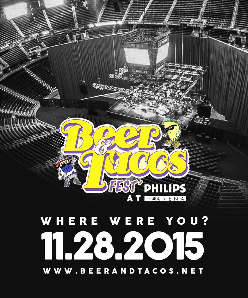 BeerAndTacOs's tweet photo. #BeerandTacOsFest 11/28 @PhilipsArena https://t.co/YD7AtAPMYu
