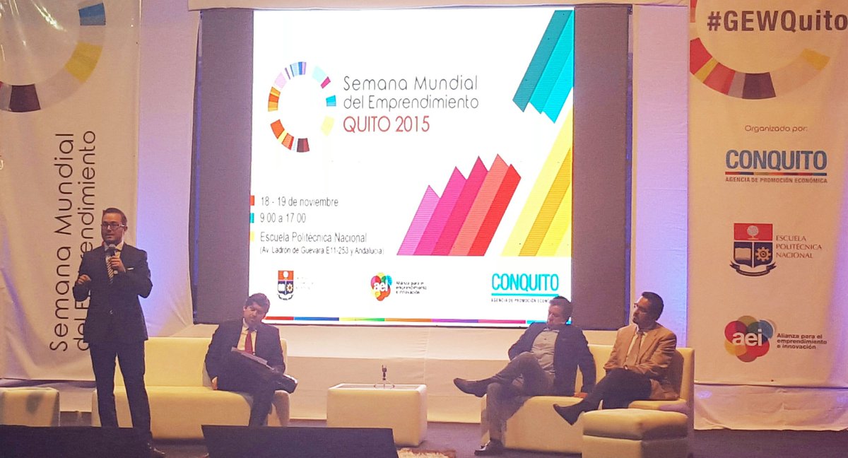 corplegalec's tweet photo. Participación de nuestro socio Daniel López S. @dlopezs81 en la Semana Mundial del Emprendimiento #GEWQuito https://t.co/RtHALx6zoE
