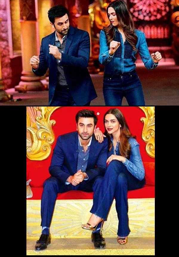comnightsbachao's tweet photo. #ComedyNightsBachao with #DeepikaPadukone &amp; #RanbirKapoor 
@deepikapadukone @RanbirKapoorFC https://t.co/IVBV9ChFIN