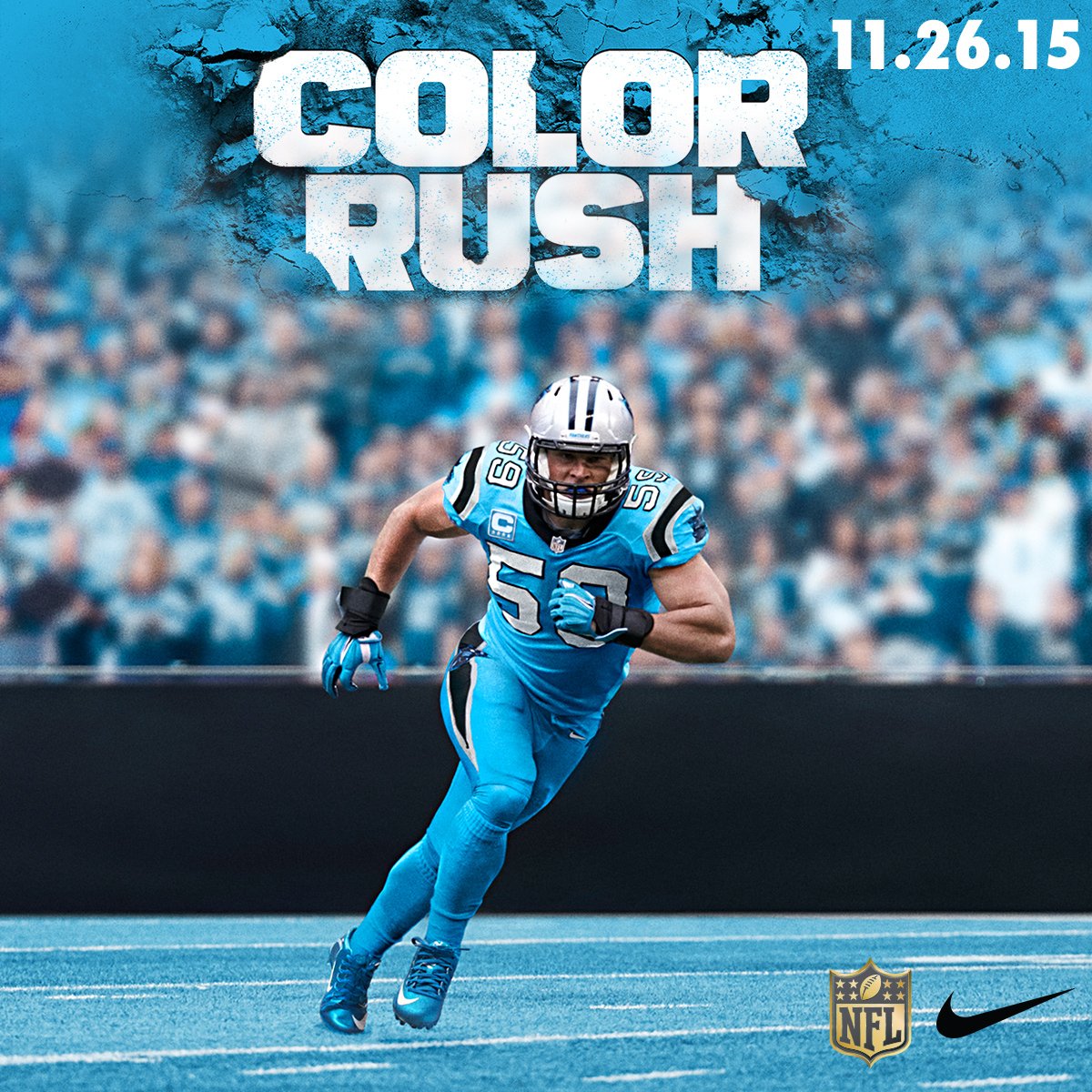 NFL on X: 'Check out the #ColorRush uniforms the @Panthers will wear on  Thanksgiving Day:  #CARvsDAL   / X