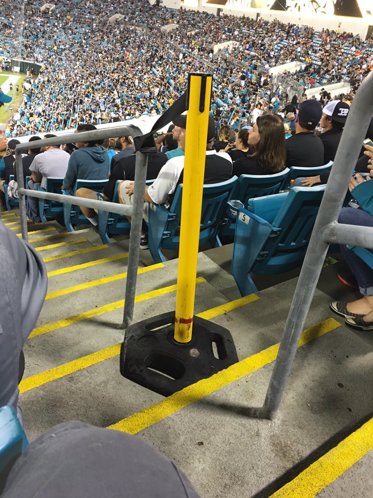 jaxbeercrew's tweet photo. @Jaguars Hey! Come get this! People keep tripping over it. Been here since last game. Thanks! #Section231 #rowU https://t.co/j7evBZKcga