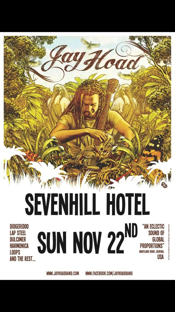 Back by popular demand JAY HOAD this Sunday from 2pm @sevenhillhotel @Clarevalleynow