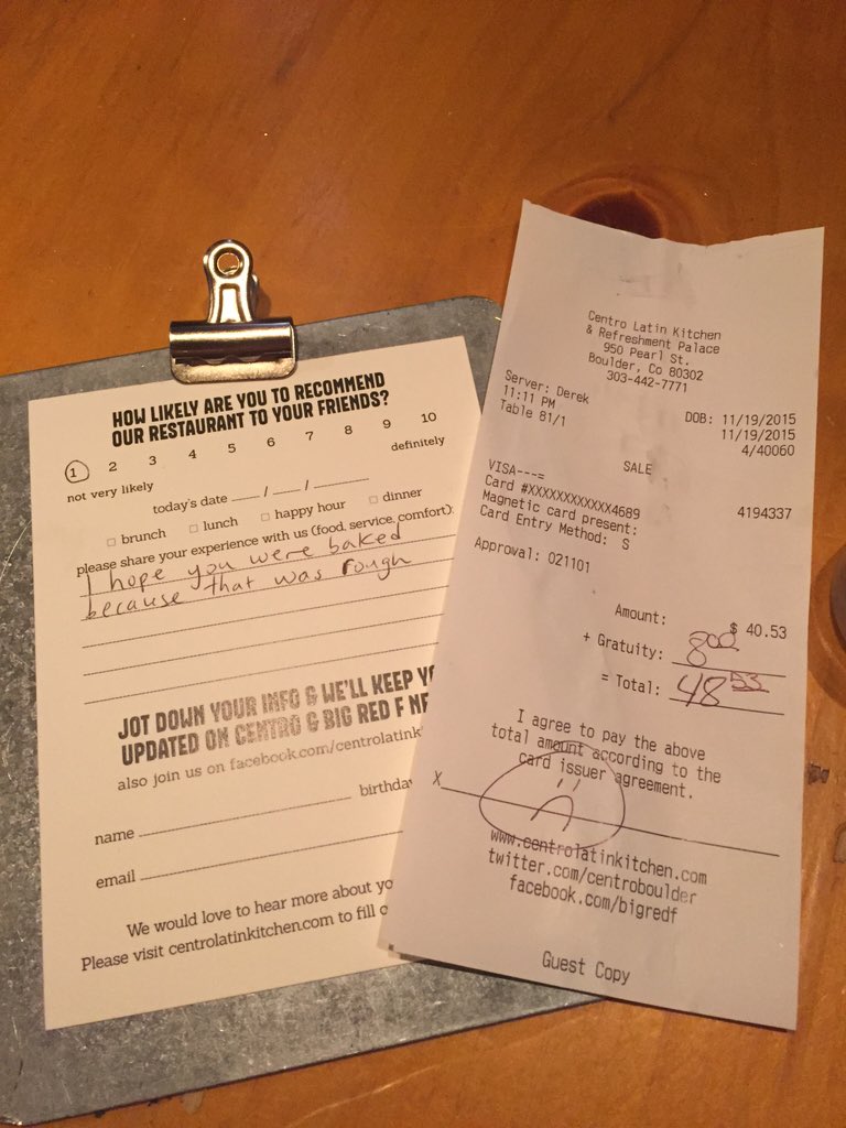 lezb_ian's tweet photo. All of the servers in Colorado are stoned and suck 🙃 https://t.co/4MMtww9NIj