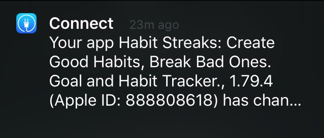 HabitStreaks's tweet photo. New version has been submitted. Will be released in ~7 days 💼 https://t.co/Lcgr2fQO5z