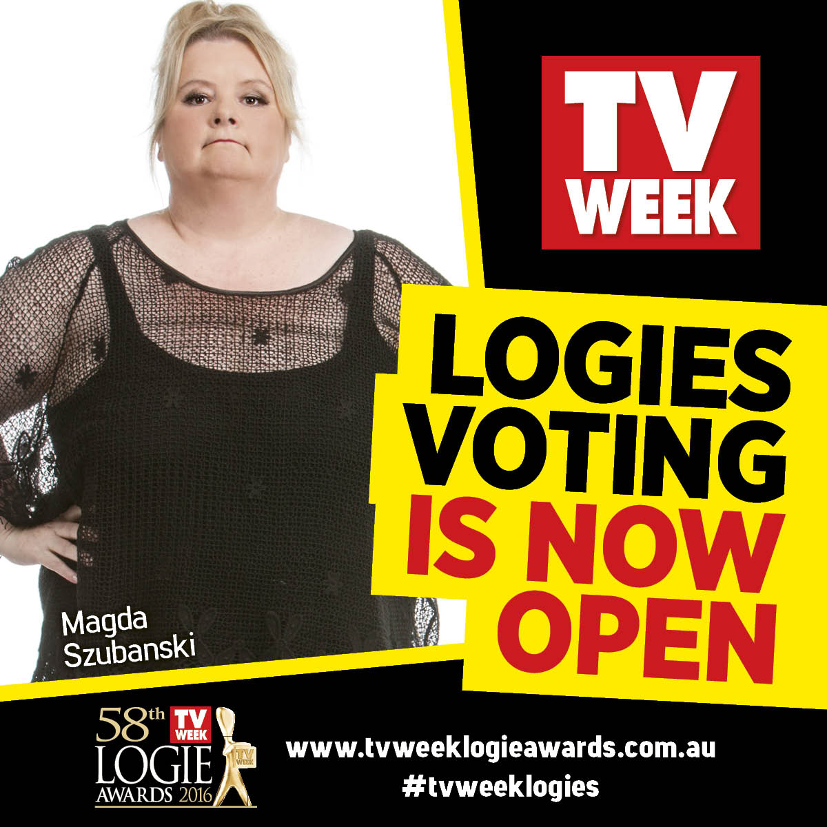 openslather's tweet photo. Help @MagdaSzubanski take home 'Best Actress' &amp; vote in the 2016 #tvweeklogies! #openslather https://t.co/wpAEB04ian https://t.co/EktCMA2sXX