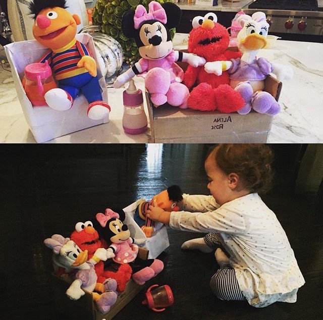 TeamKenielle's tweet photo. A couch and chair for Alena's friends. #poppylove #loveyou #alenarose #howdoeshethinkofthisstuff -@daniellejonas https://t.co/mC1Rhj734B