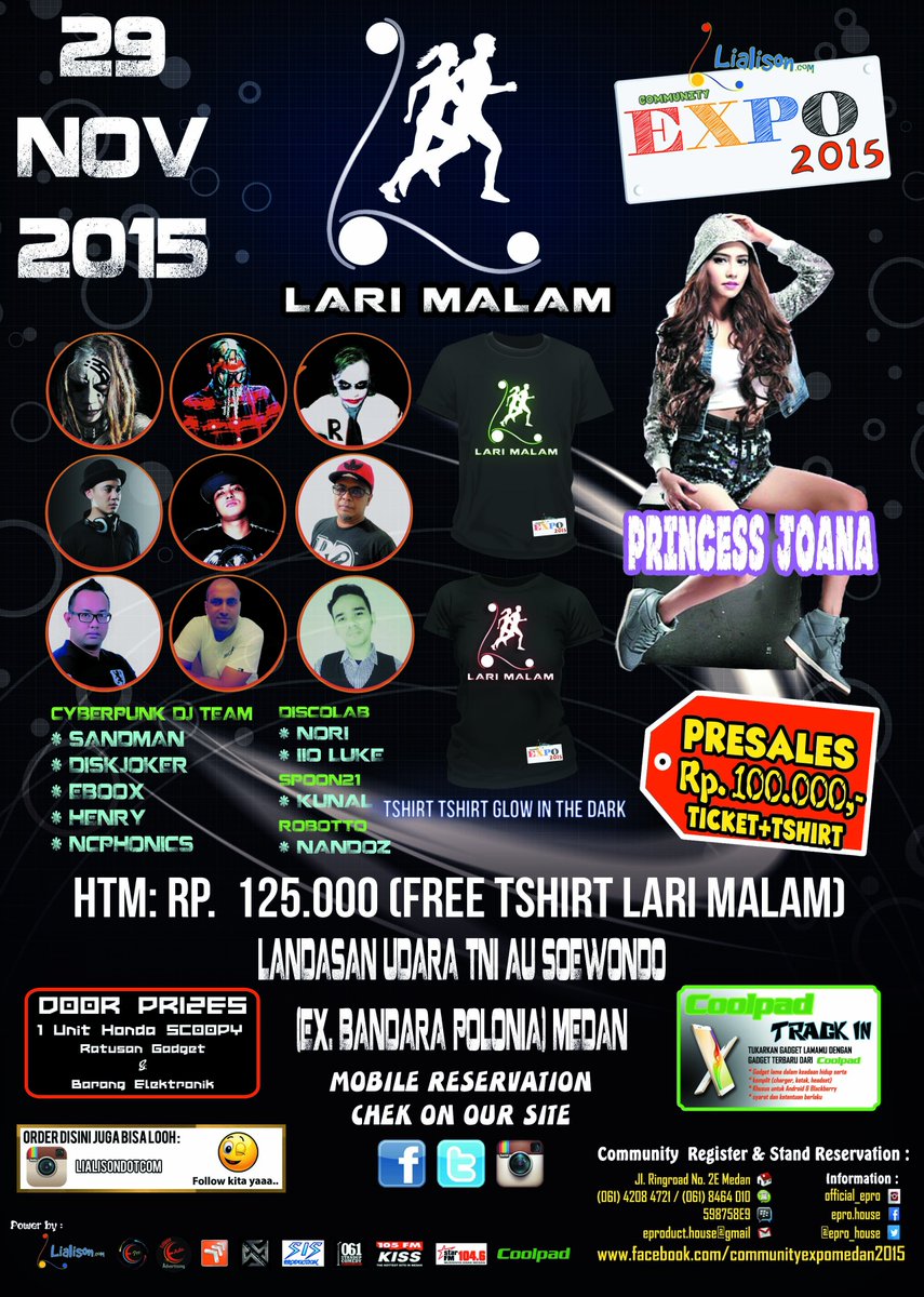epro_house's tweet photo. event lari malam di #CommunityExpoMedan2015 ada @PJoana dan dj local Medan check https://t.co/0yuW57iUNG https://t.co/uMUtsJvyrN