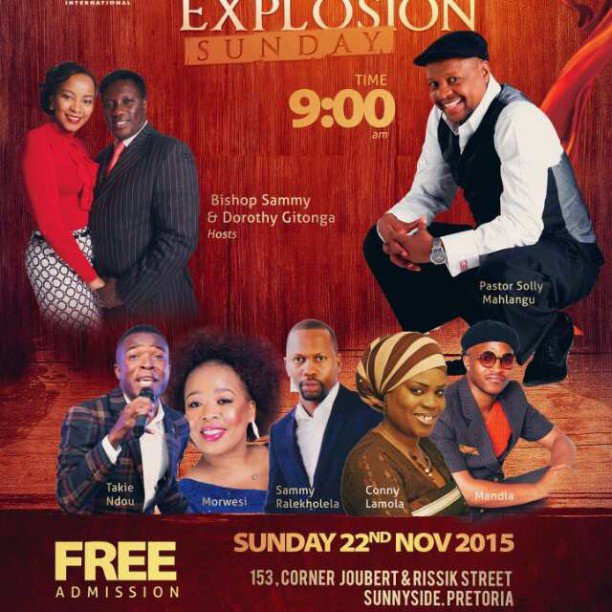 Morwesinew's tweet photo. Pretoria MorwesiAmen will be with you this Sunday 22nd Nov 2015 at RMI church Sunnyside
Ho be jwalo Ho se hole jwalo https://t.co/qlxdKgJoH9