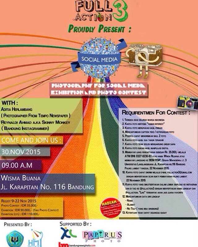 Ikuti seminar dan photo contest yu di #fullaction3 Universitas langlangbuana  <a href="/fotografergom/">fotografer gramedia</a> @HIMMARCOMM <a href="/HIMIKOMUMI/">Ilmu Komunikasi UMI</a>